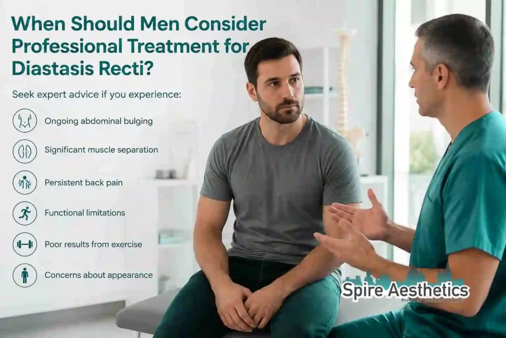 When Should Men Consider Professional Treatment for Diastasis Recti Swadlincote?